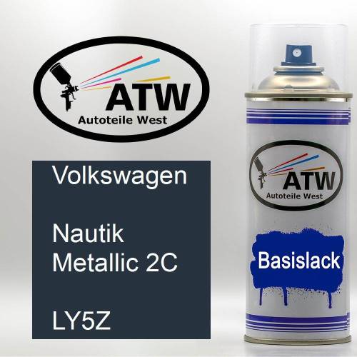 Volkswagen, Nautik Metallic 2C, LY5Z: 400ml Sprühdose, von ATW Autoteile West.